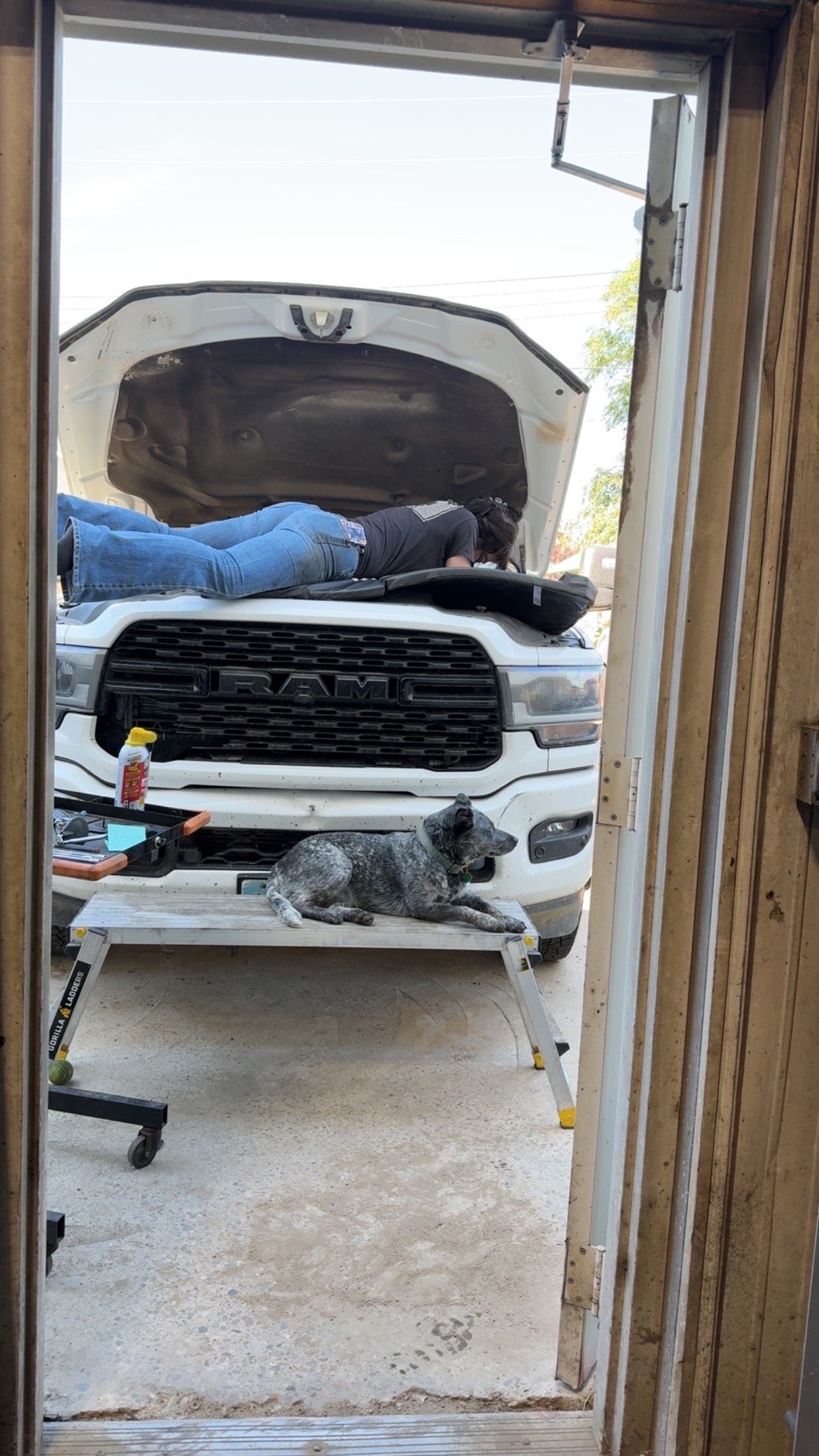 Detailed vehicle service work at Precision Auto Repair